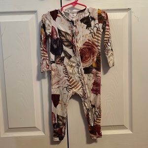 Posh Peanut Black Rose Romper